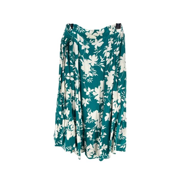 Torrid Floral Hi Low Button Front Skirt Green Chiffon Flowy Plus Size 3 Boho - Picture 3 of 5
